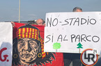 LIVE – Stadio della Roma: tra poco il sopralluogo a Pietralata. Presente un comitato contro la costruzione dell’impianto (FOTO)