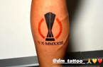 FOTO – Instagram: D’Alessio si tatua la data d’esordio con la Roma in Europa League