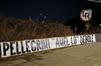 FOTO – Trigoria, striscione dei tifosi contro Pellegrini: “Anello debole”