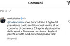 Sold out il concerto di Annalisa a Roma, Enrico Lotito: “Sono il figlio del presidente della Lazio. Come posso fare per i biglietti?”