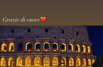 Striscione al Colosseo per il figlio di Svilar: “Benvenuto Lio-Mile”. E il portiere apprezza: “Grazie di cuore” (FOTO)