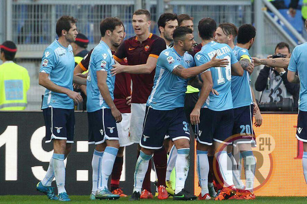 litigio-tensione-rissa-derby-dzeko-roma-lazio-08-11-15