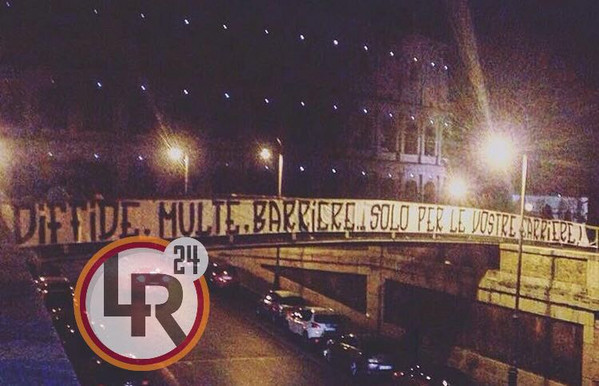 diffide-multe-barriere-solo-per-le-vostre-carriere-striscione-a-colosseo-lr24