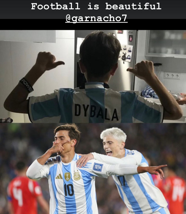 instagram-garnacho-maglia-dybala-argentina